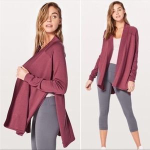 Lululemon Blissful Zen Sweater for lounging and yoga Color Merlot Size W US 6